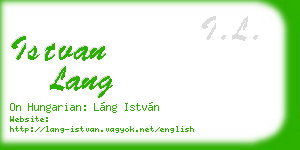 istvan lang business card