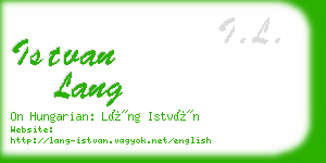 istvan lang business card